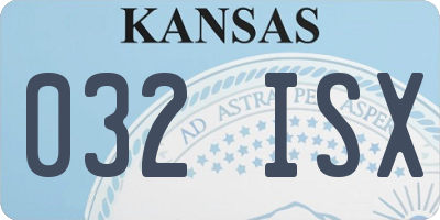 KS license plate 032ISX