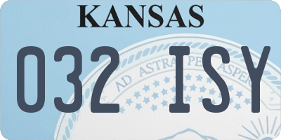 KS license plate 032ISY