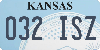 KS license plate 032ISZ
