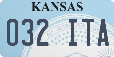 KS license plate 032ITA