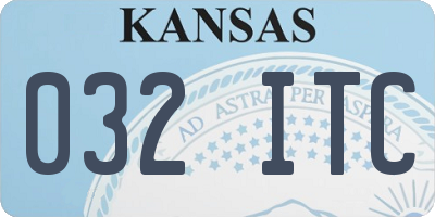 KS license plate 032ITC