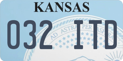 KS license plate 032ITD