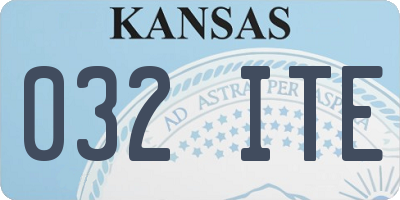 KS license plate 032ITE