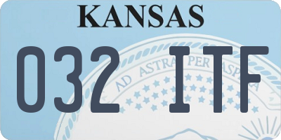 KS license plate 032ITF