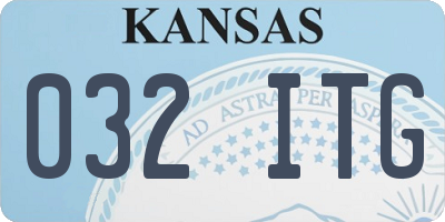 KS license plate 032ITG