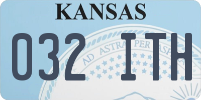 KS license plate 032ITH