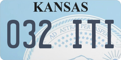 KS license plate 032ITI