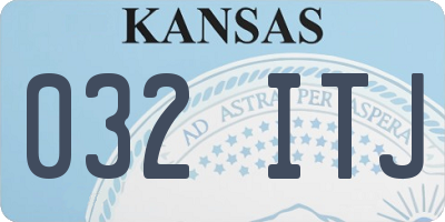 KS license plate 032ITJ