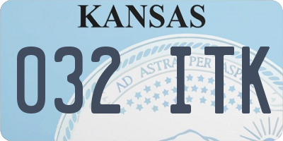 KS license plate 032ITK