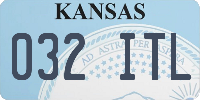 KS license plate 032ITL