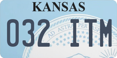 KS license plate 032ITM