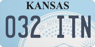 KS license plate 032ITN