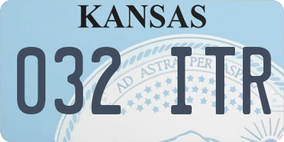 KS license plate 032ITR