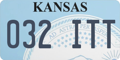 KS license plate 032ITT