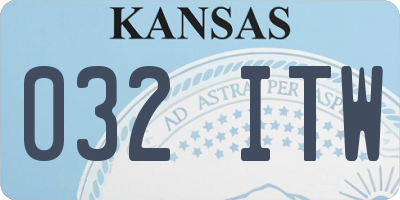 KS license plate 032ITW