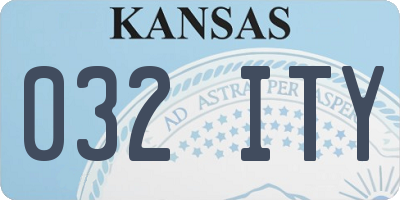 KS license plate 032ITY