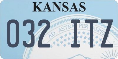 KS license plate 032ITZ