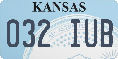 KS license plate 032IUB