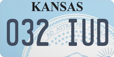 KS license plate 032IUD