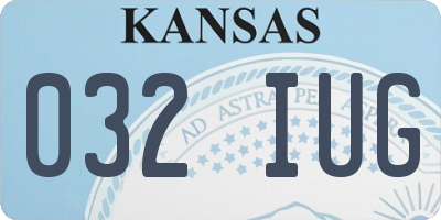 KS license plate 032IUG