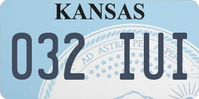KS license plate 032IUI