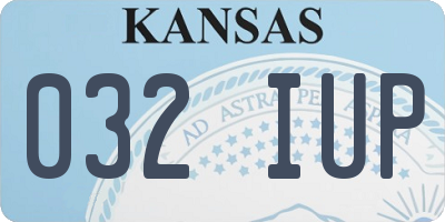 KS license plate 032IUP