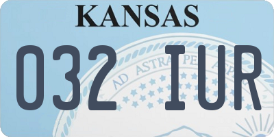 KS license plate 032IUR
