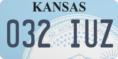 KS license plate 032IUZ