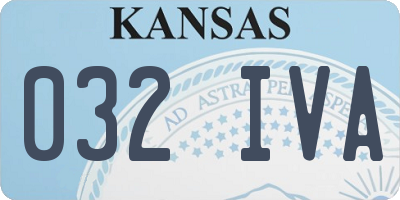 KS license plate 032IVA