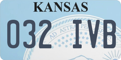 KS license plate 032IVB