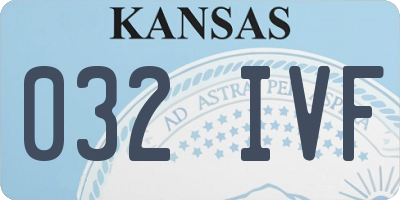 KS license plate 032IVF