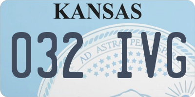 KS license plate 032IVG