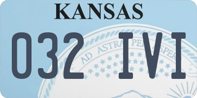 KS license plate 032IVI