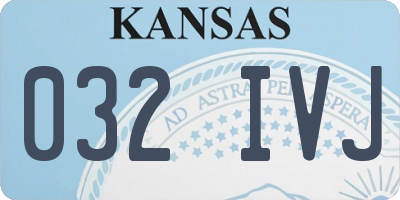 KS license plate 032IVJ