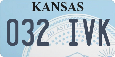 KS license plate 032IVK