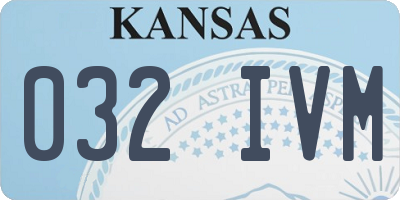 KS license plate 032IVM