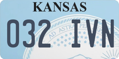 KS license plate 032IVN