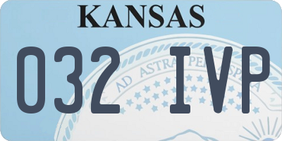 KS license plate 032IVP