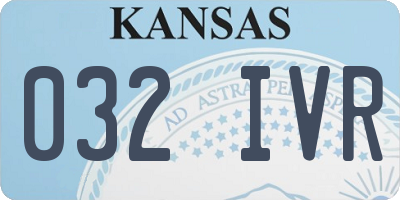 KS license plate 032IVR