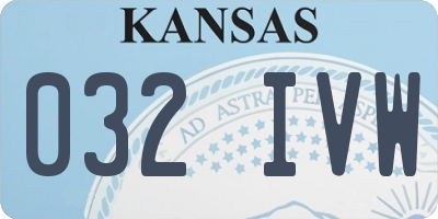 KS license plate 032IVW