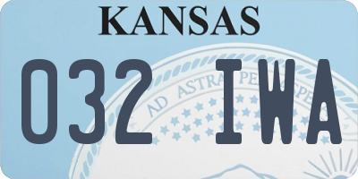KS license plate 032IWA