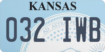 KS license plate 032IWB