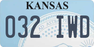 KS license plate 032IWD