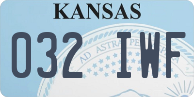 KS license plate 032IWF