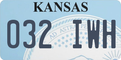 KS license plate 032IWH