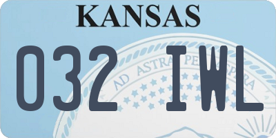 KS license plate 032IWL