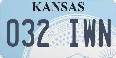 KS license plate 032IWN