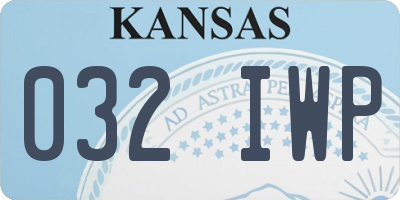 KS license plate 032IWP