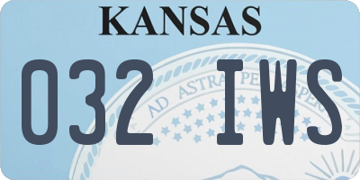 KS license plate 032IWS