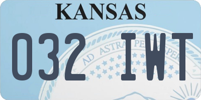 KS license plate 032IWT